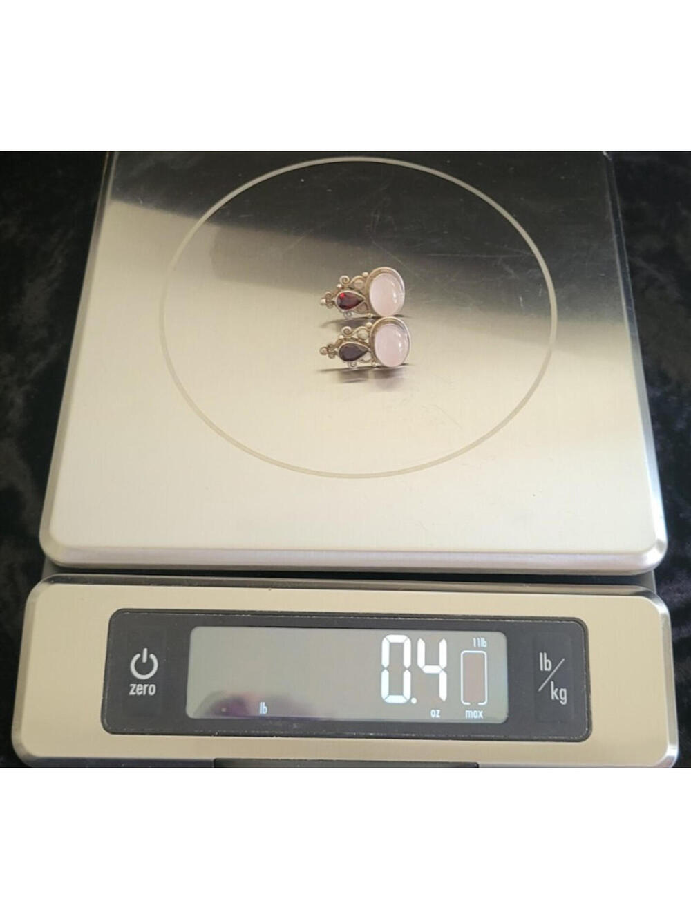 Signed VTG Sajen .925 Post Earrings w/Gemstone Accents - Picture 8 of 8